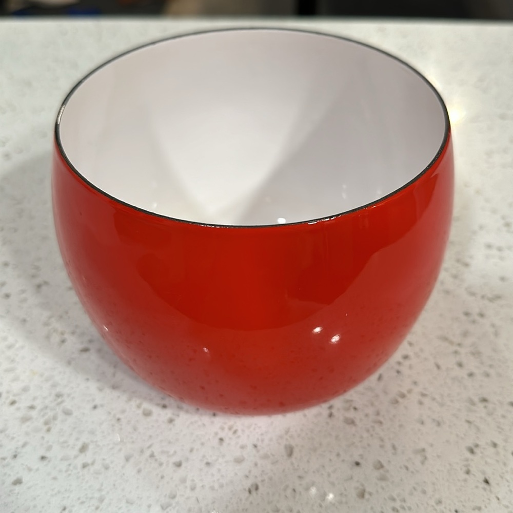 *VINTAGE* Mid Century Jens Quistgaard DANSK International 6.5" Red Enamel Bowl